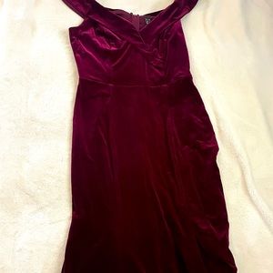 Velvet Dress, Burgundy Velvet Dress, Party Dress